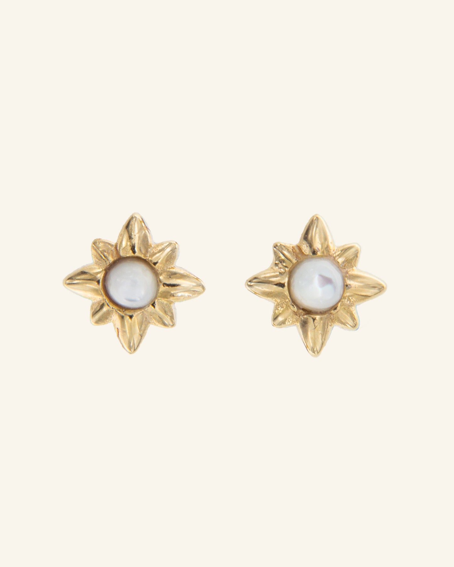 Minor Star Earrings with White Mother of Pearl