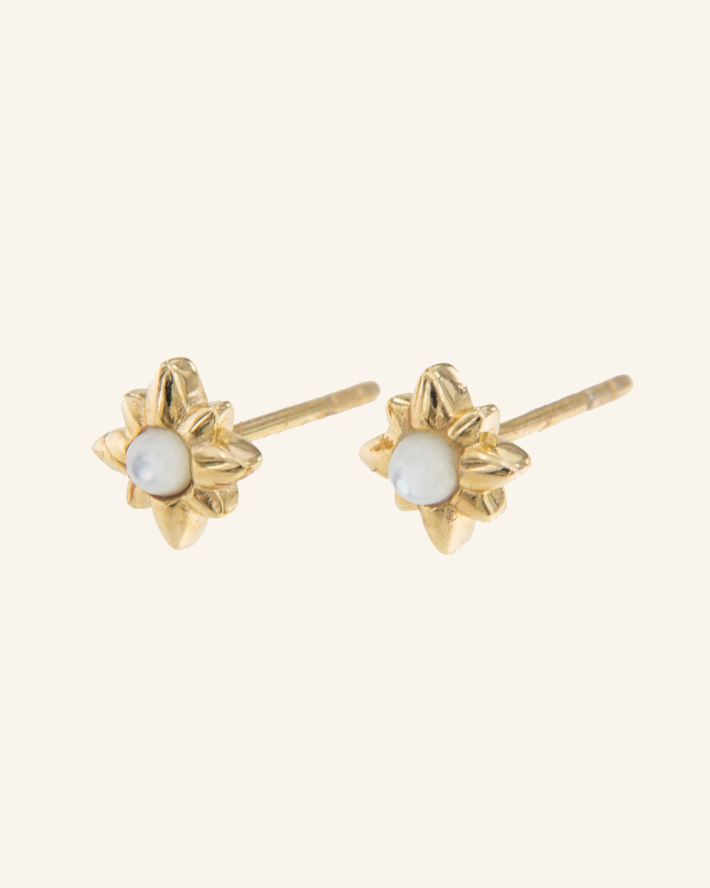 Minor Star Earrings with White Mother of Pearl