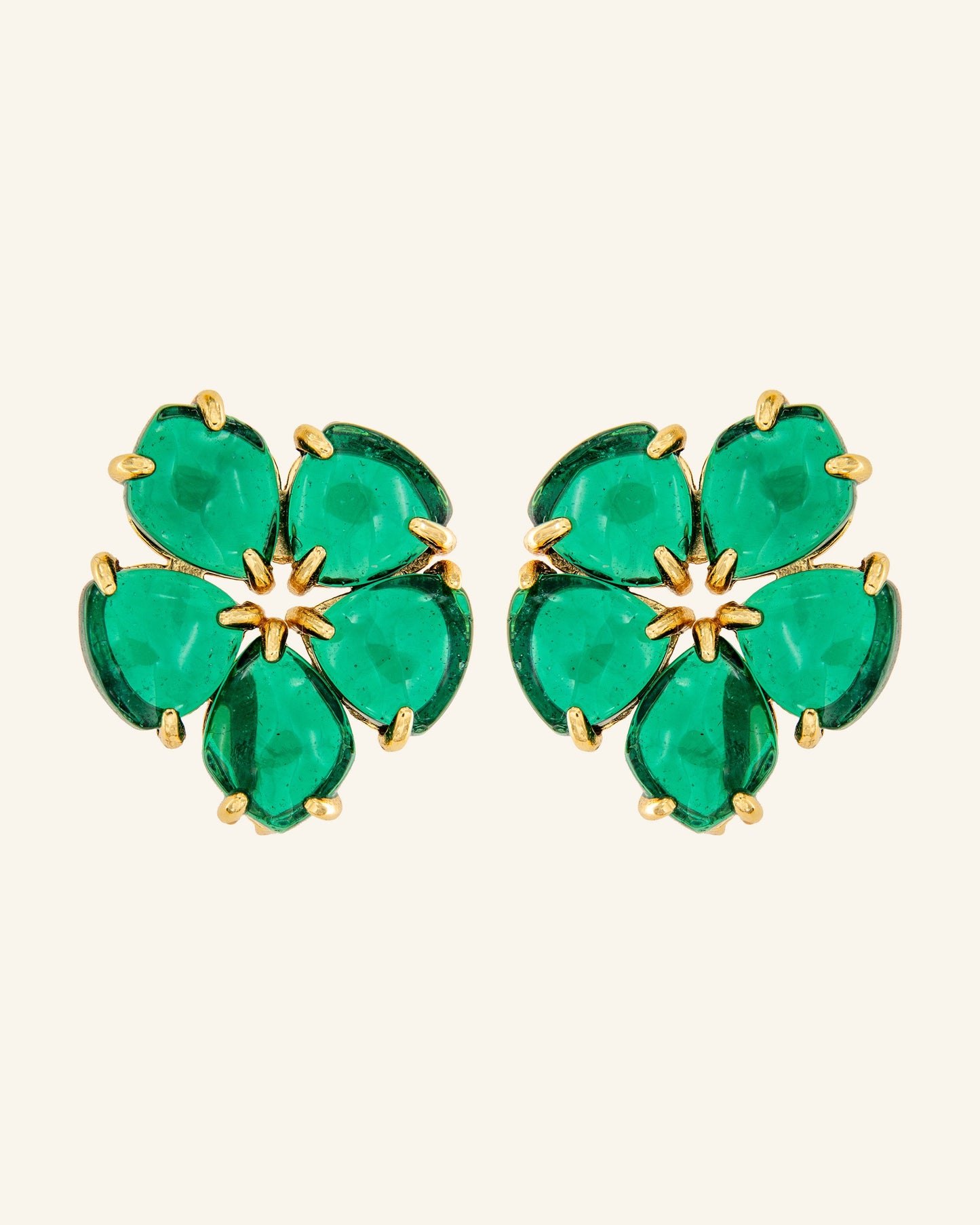 Pendientes Hibiscus Esmeralda