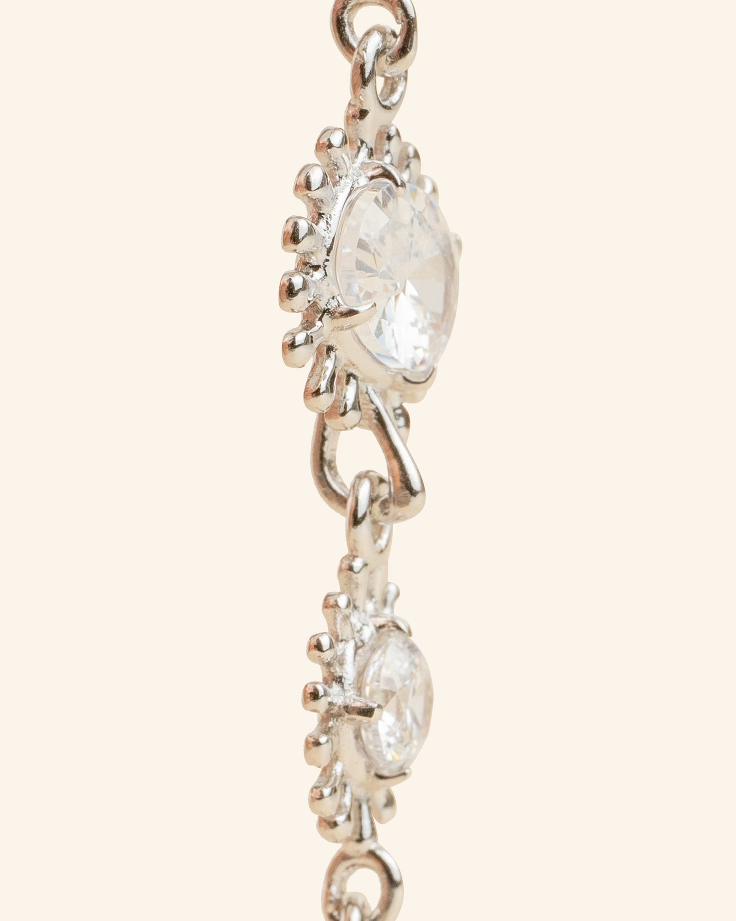 Horus Silver and Zirconia XL Earrings