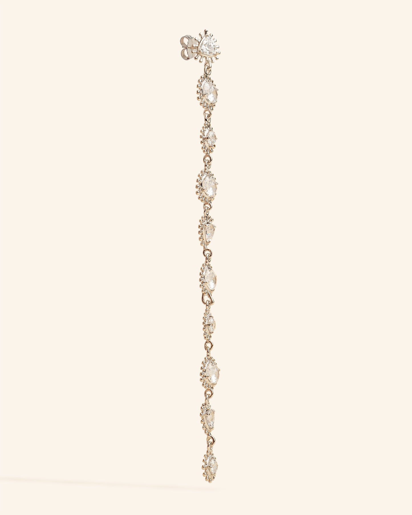 Horus Silver and Zirconia XL Earrings