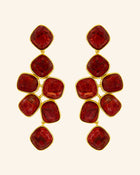 Pendientes Hydra con Coral Rojo