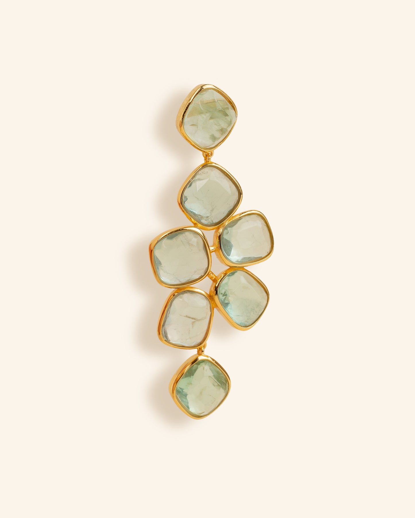 Hydra earrings with fluorite