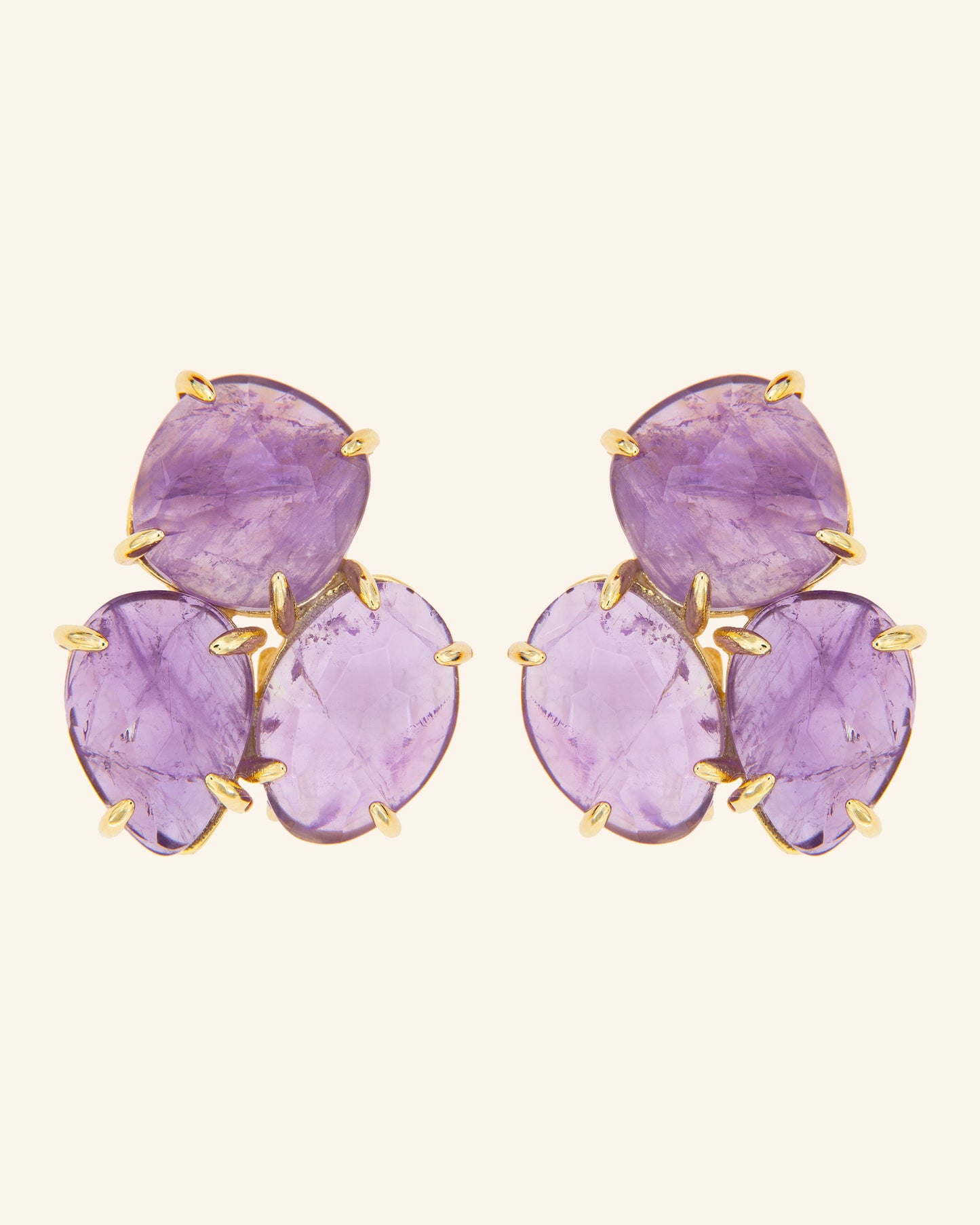 Kraz earrings with amethyst