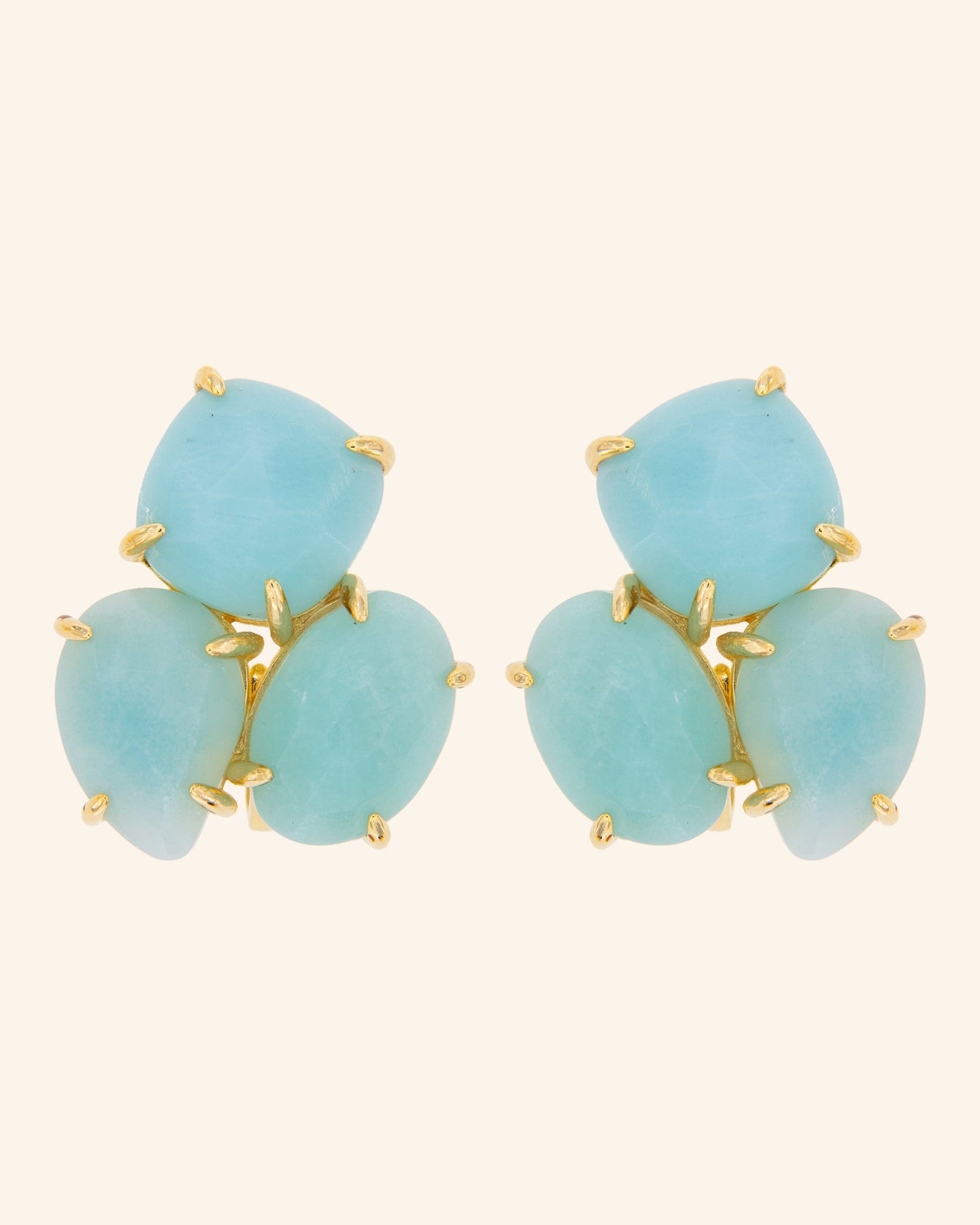 Pendientes Kraz con amazonita