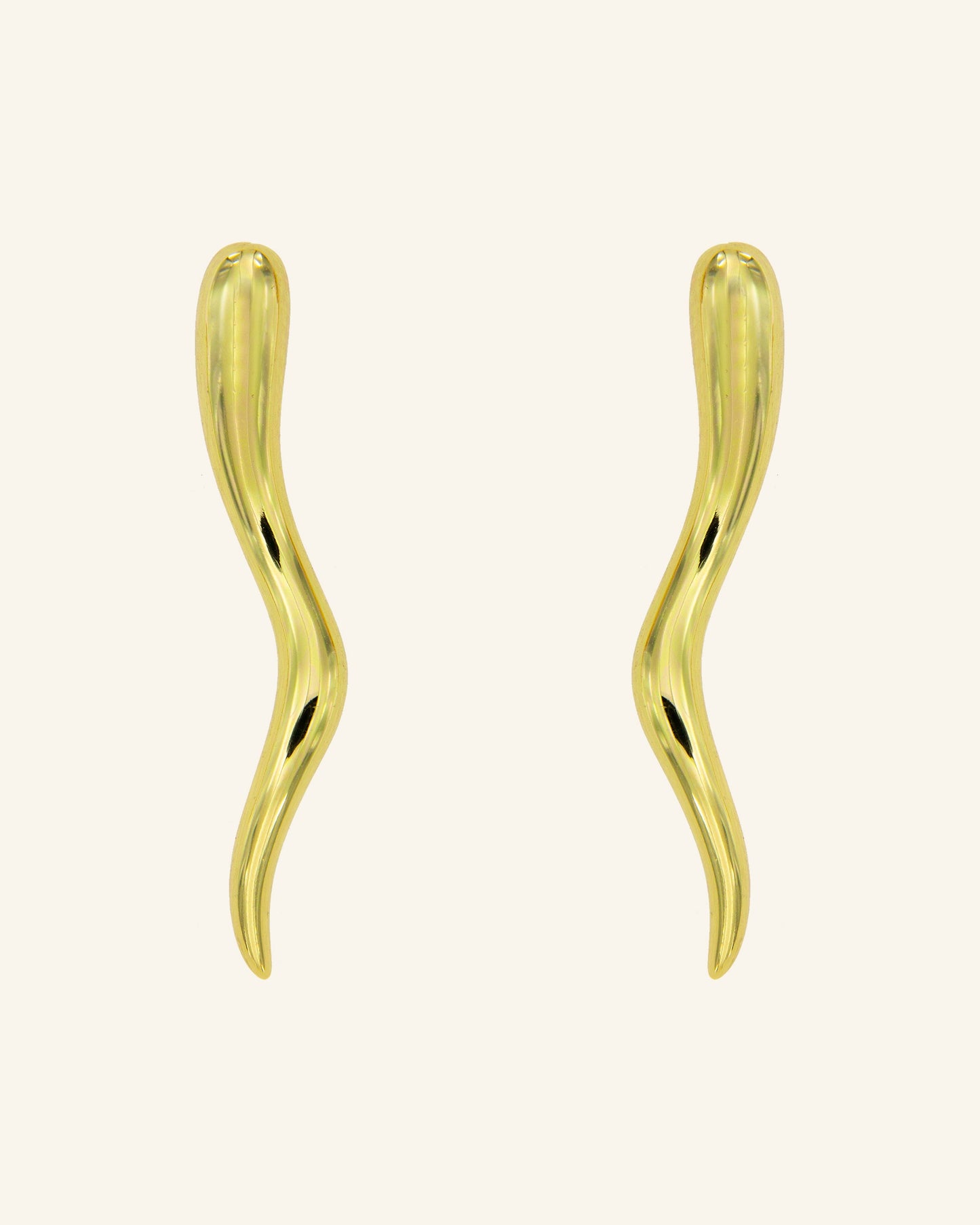 Gold Medusa earrings