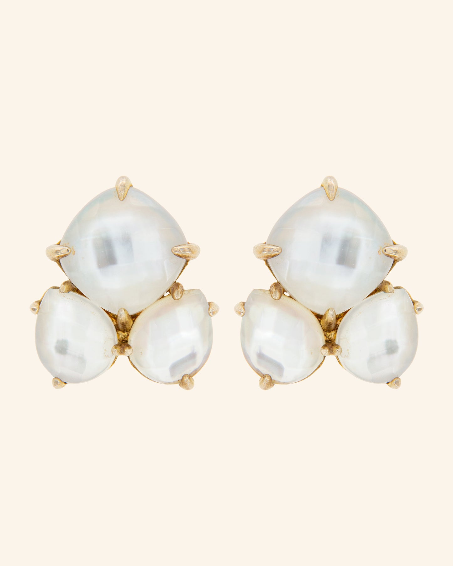 Pendientes Mini Kraz con madreperla blanca