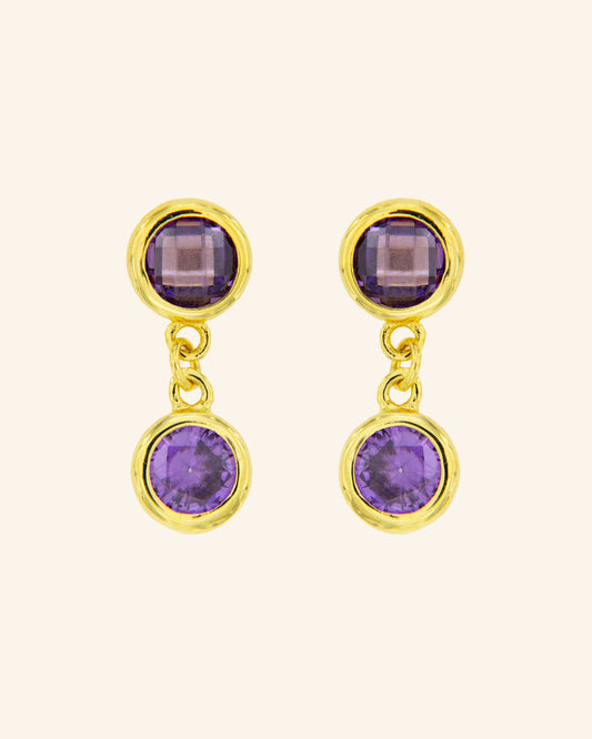 Sirius couple purple earrings 