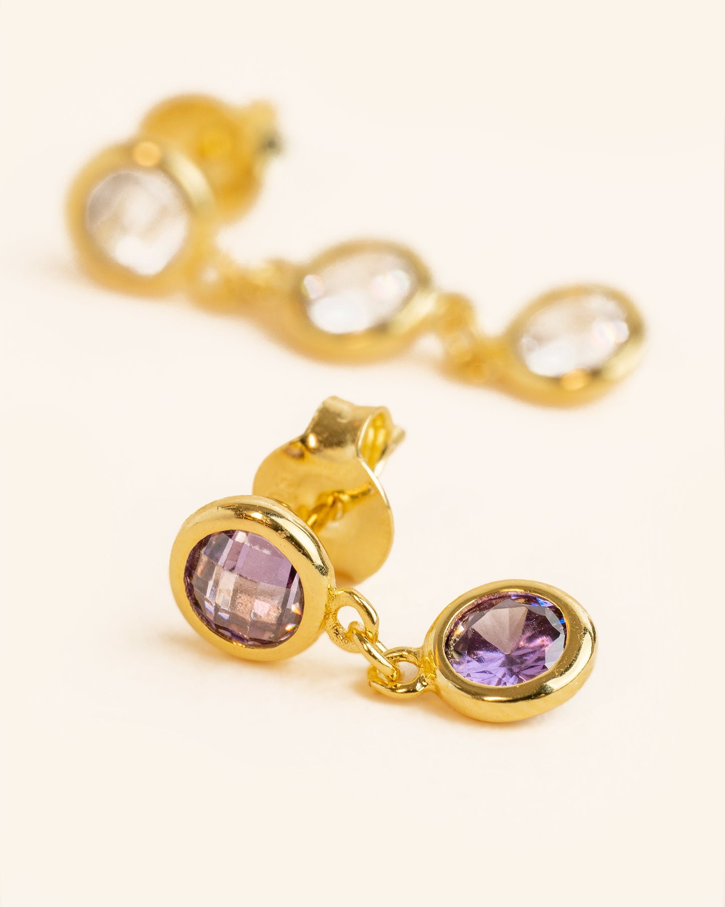 Pendientes Sirius couple morado