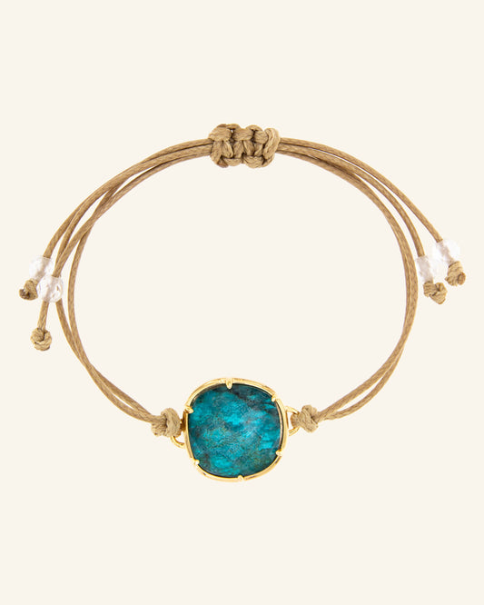Byzantium bracelet with blue apatite