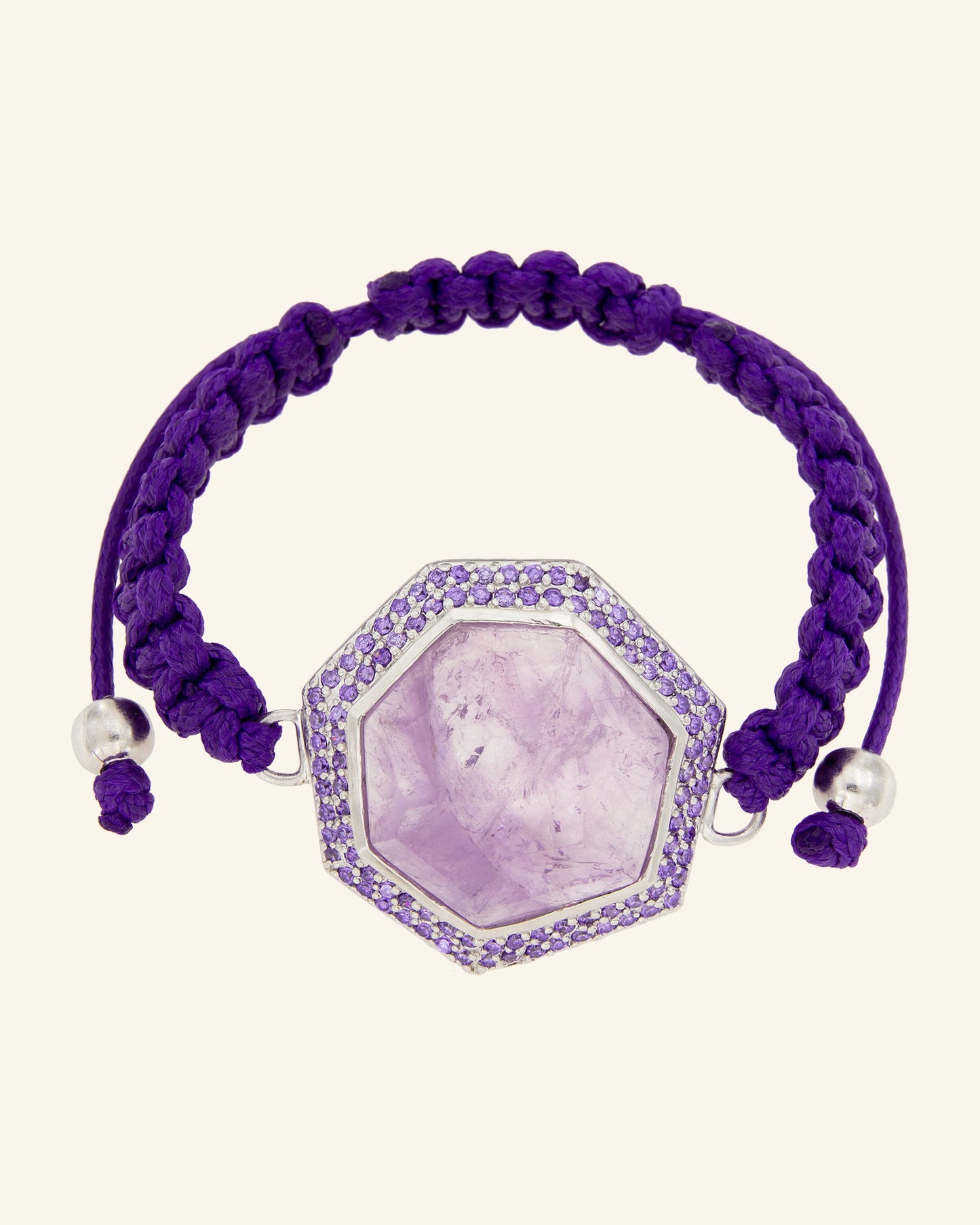 Pulsera Etna con amatista y circonitas