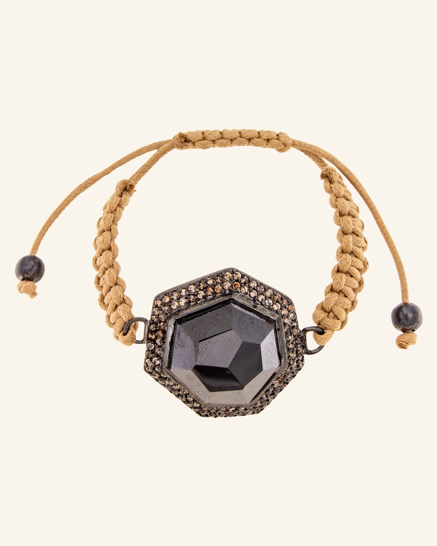 Pulsera Etna con ónix negro y circonitas