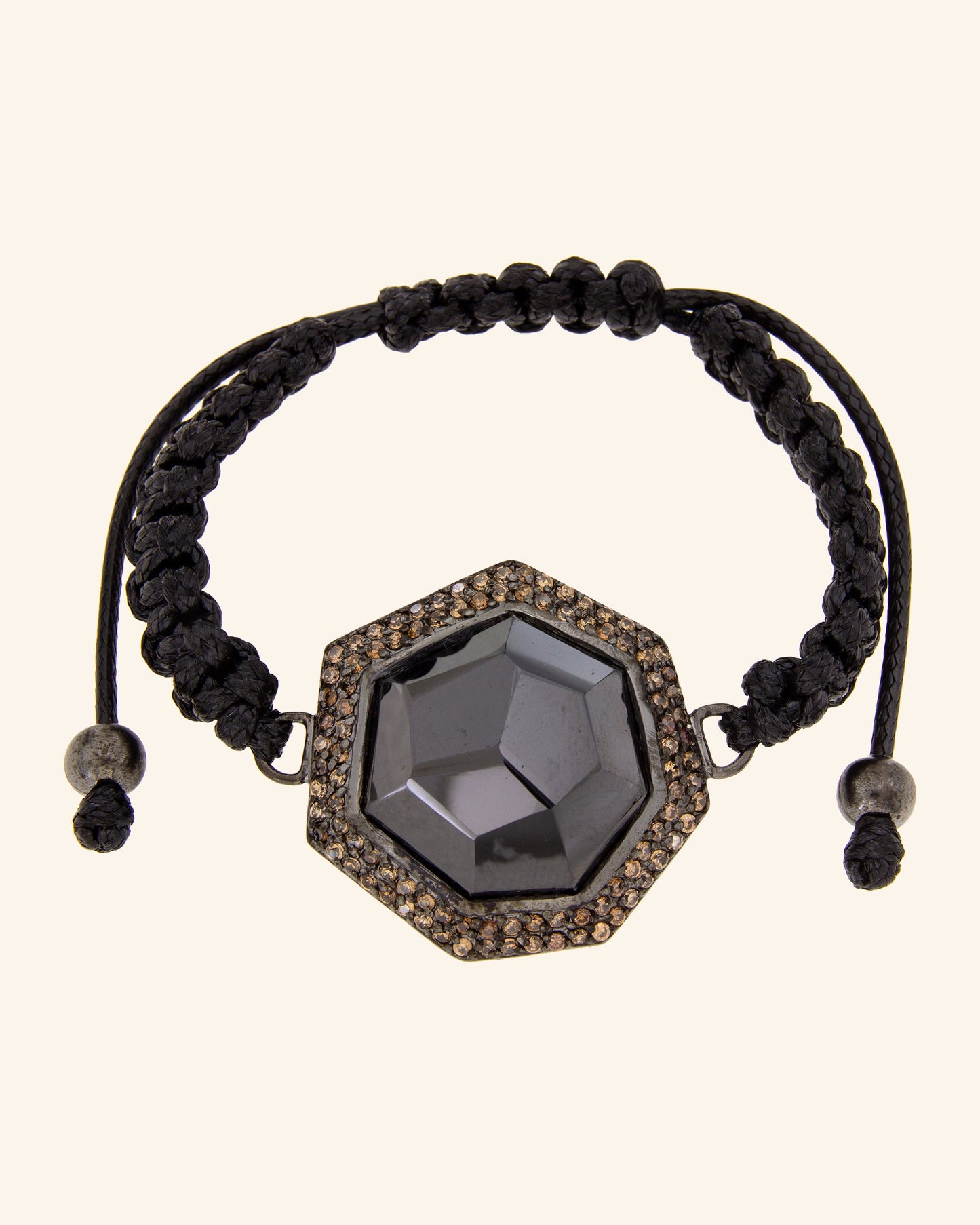 Pulsera Etna con ónix negro y circonitas