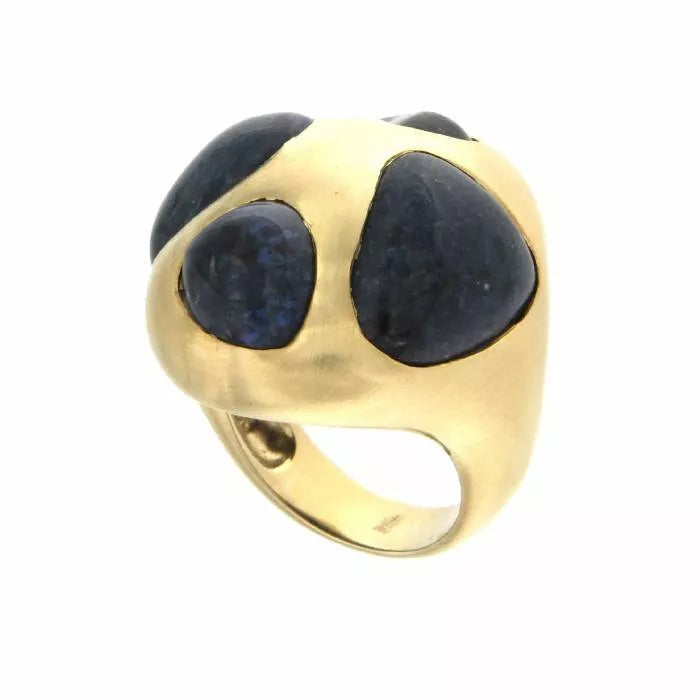 Anillo Uepi con dumortierite