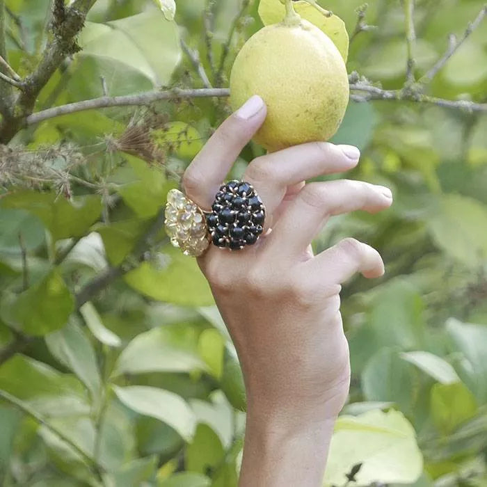 Liberis ring with lemon quartz