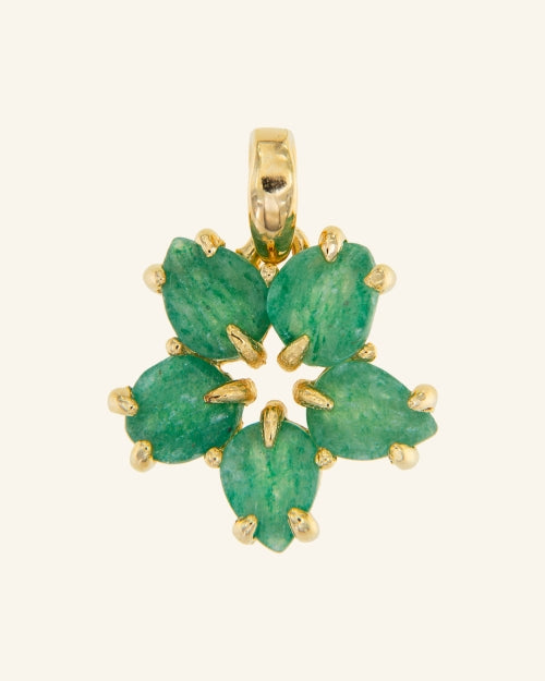 Jasmine pendant with aventurine