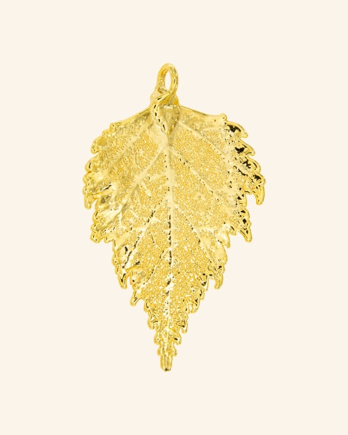 Openwork Birch Leaf Pendant (M)