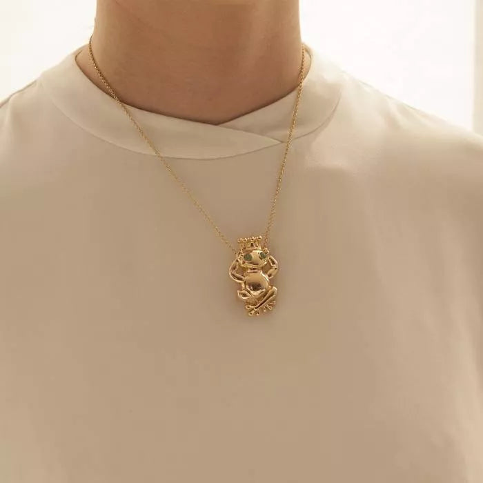 Colgante Broche Principe Rana con aventurina