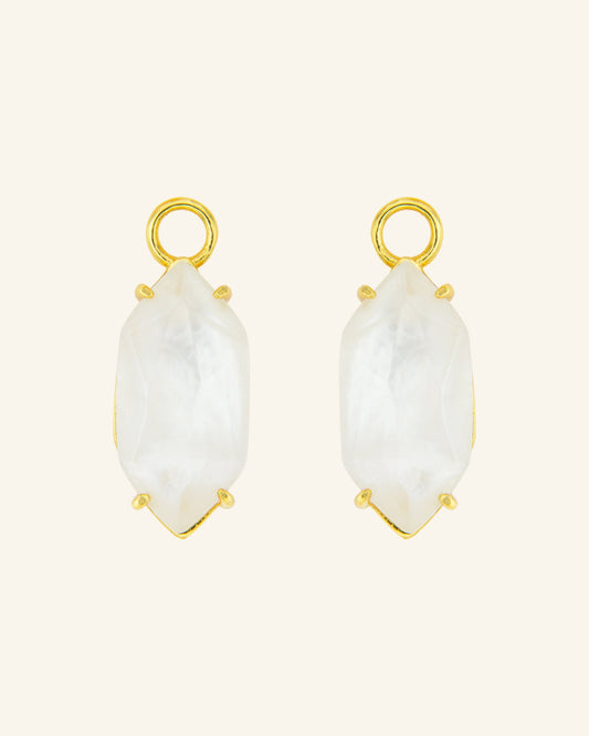 Colgantes Huso con madreperla blanca