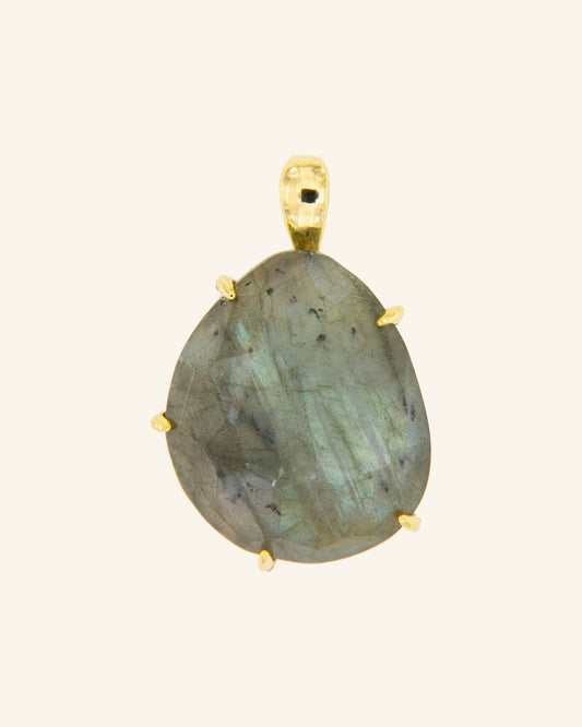 Papyrus pendant with labradorite