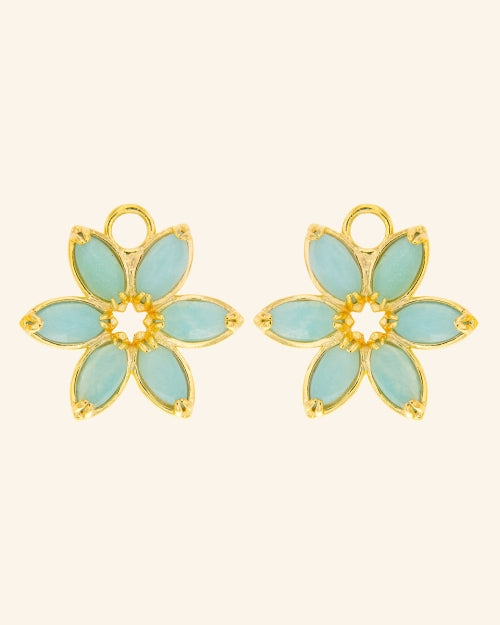 Jasmine pendants with amazonite