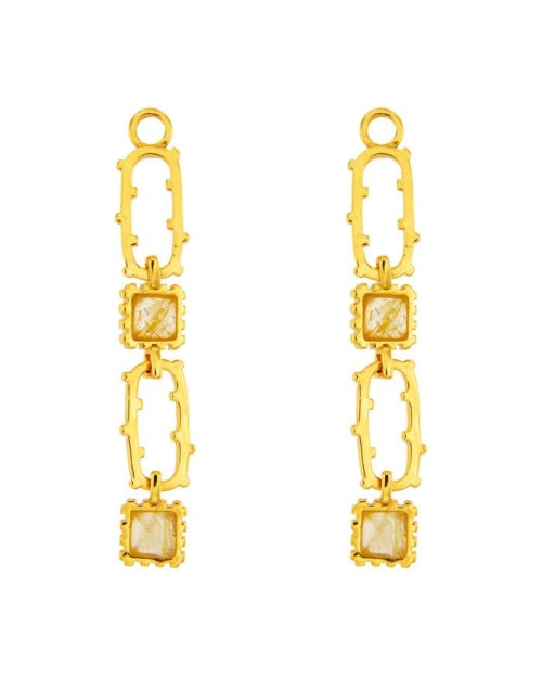 Latika pendants with rutile quartz