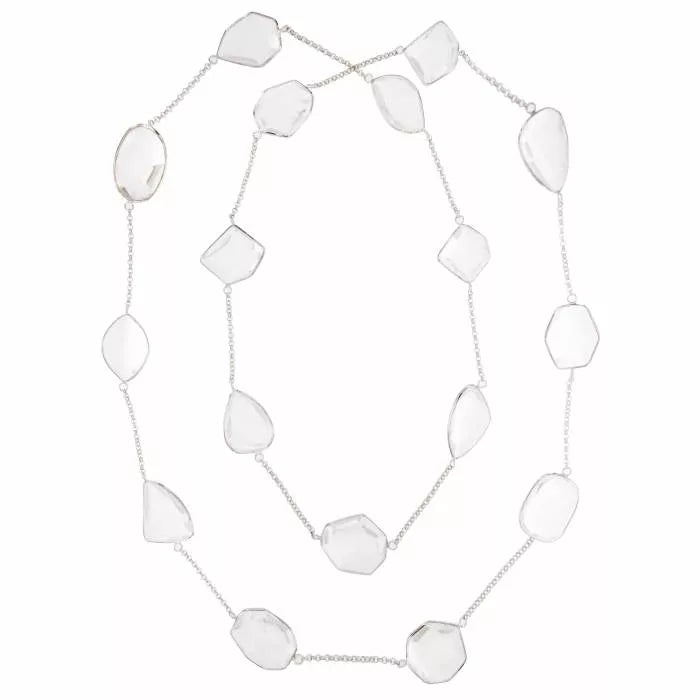 Waitomo necklace with colorless quartz