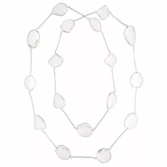 Waitomo necklace with colorless quartz 