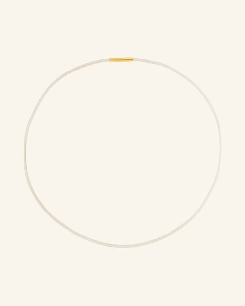 Cordón de cuero blanco perla medio 2 mm de grosor