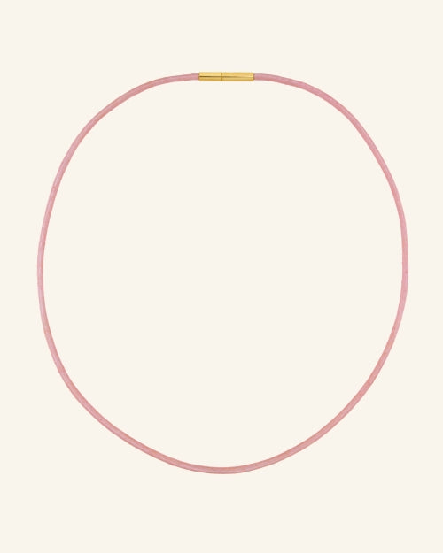 Pink Leather Cord 44cm