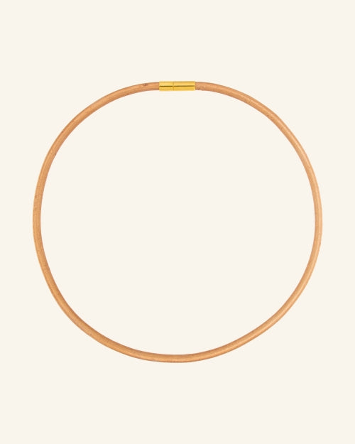 Medium Rose Gold Leather Cord 4 mm thick