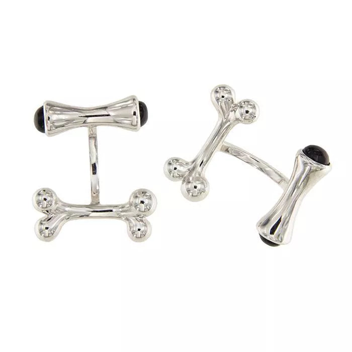 Gemelos Bones con ónix