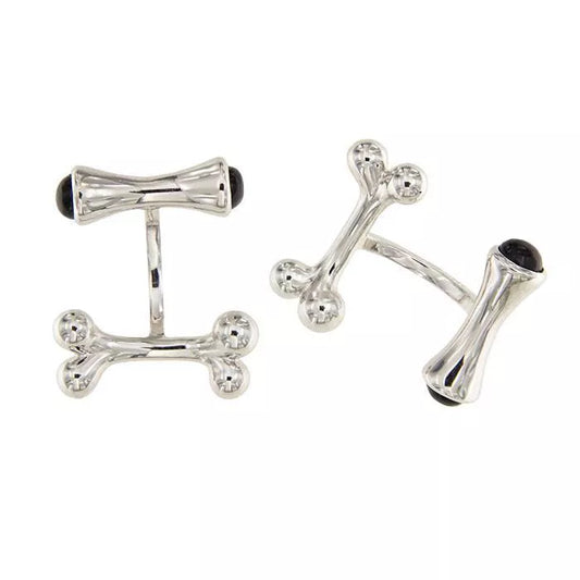 Gemelos Bones con ónix