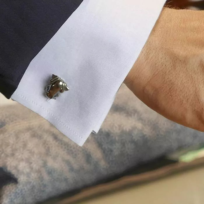 Antique silver Frog cufflinks