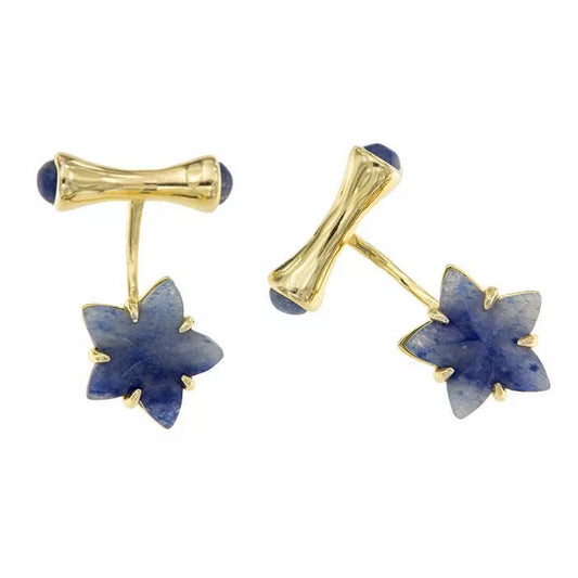 Leonidas cufflinks with blue quartz