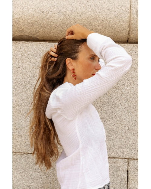 Alula Red Coral Earrings