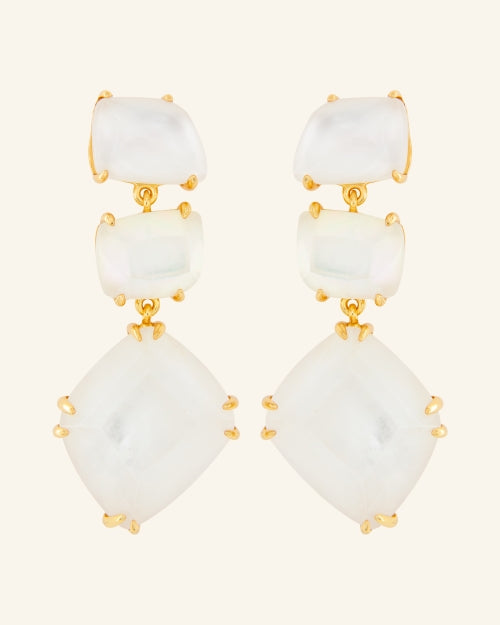 Apollo Earrings White Mother of Pearl