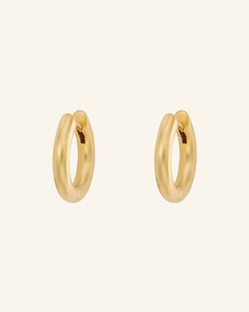 Pendientes Aro dorado mate