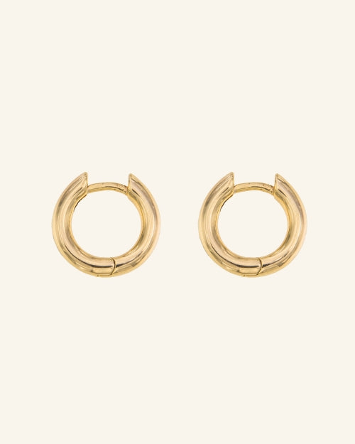 Pendientes Aro dorado mate