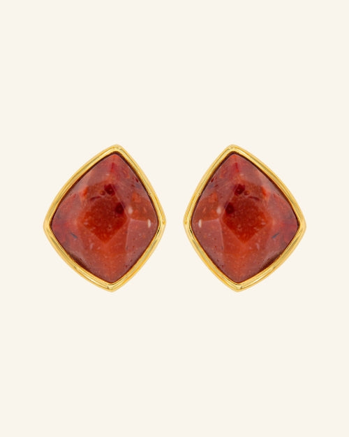 Pendientes Candy Tail Coral Bisel