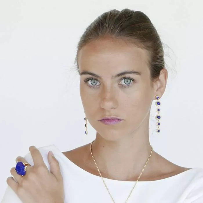 Horus earrings with lapis lazuli