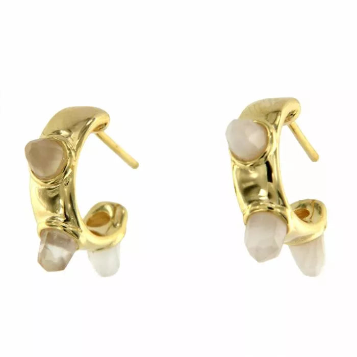 Pendientes Lyon con piedraluna