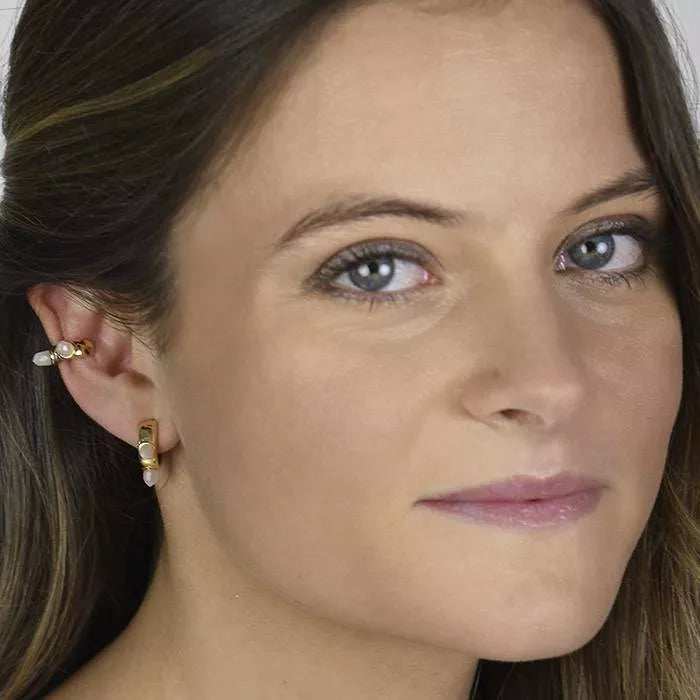 Pendientes Lyon con piedraluna