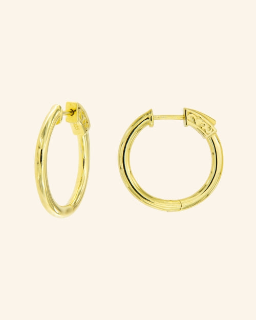 Gold Venus M Hoop Earrings