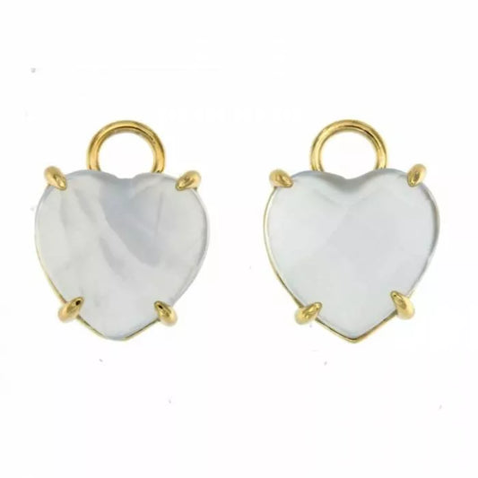 Heart Pendants with Chalcedony