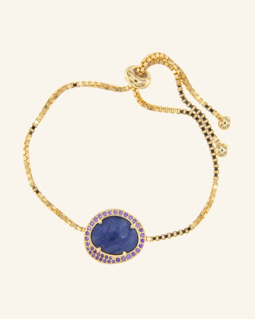 Hallelujah bracelet with blue quartz