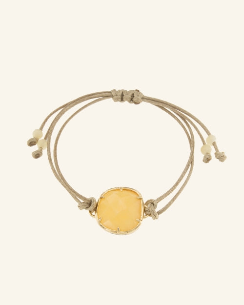 Pulsera Bizancio con Calcita Melocotón