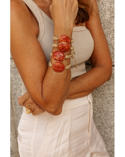 Pulsera Chance Coral Rojo