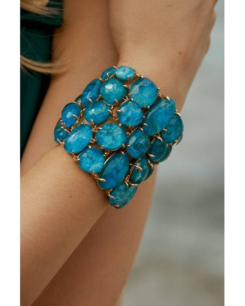 Brazalete Liberis con apatita azul