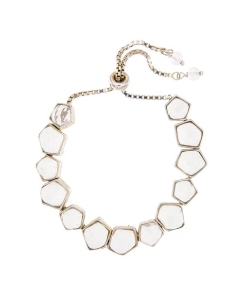 Ross silver bracelet colorless quartz